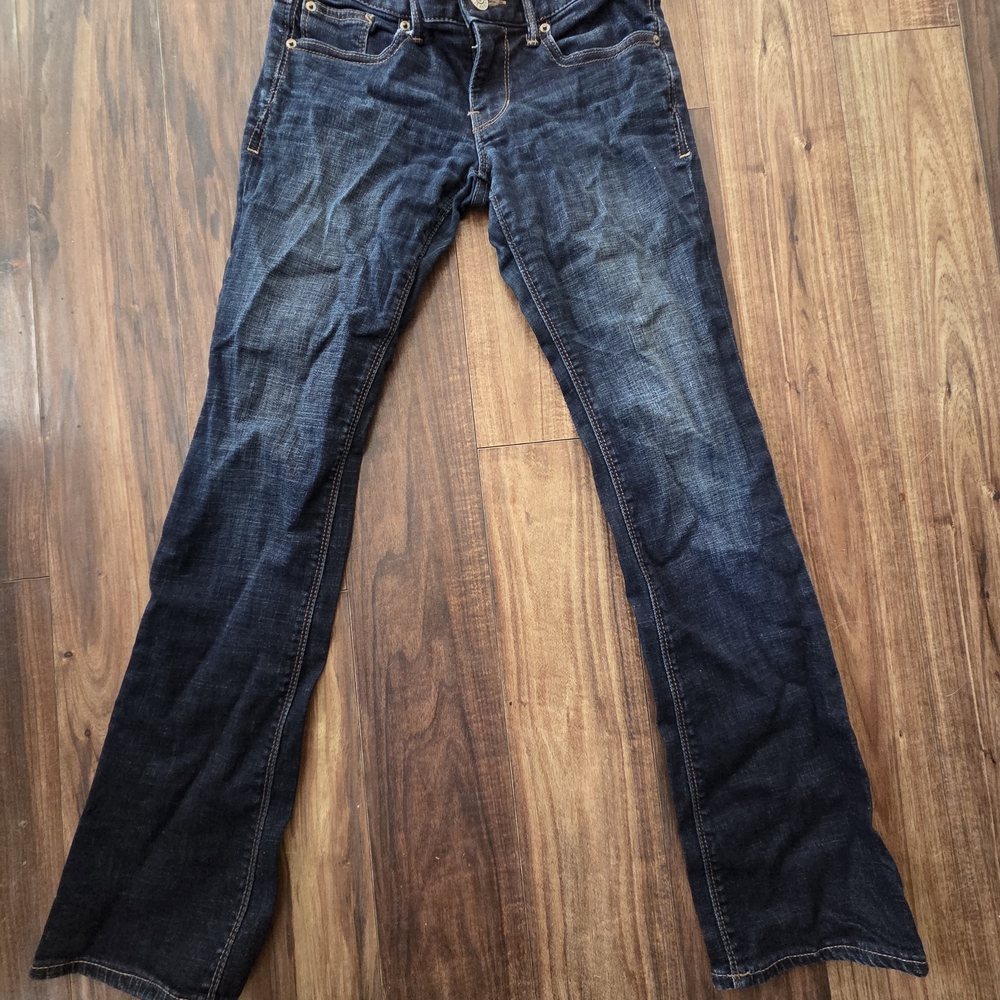 Express Women's Dark Blue Flare Jeans